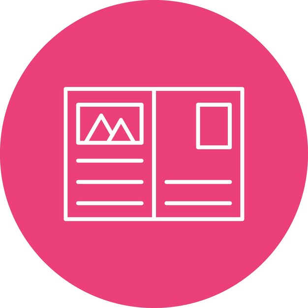 un círculo rosa con un logotipo que dice montaña