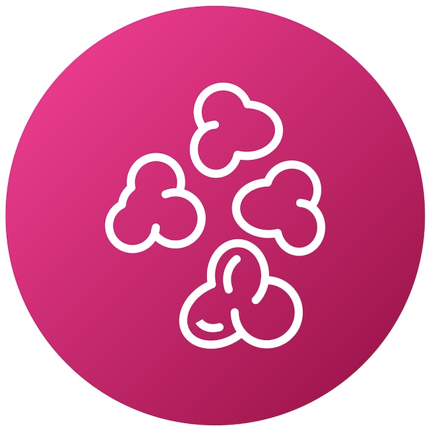 un círculo rosa con una nube blanca en el medio