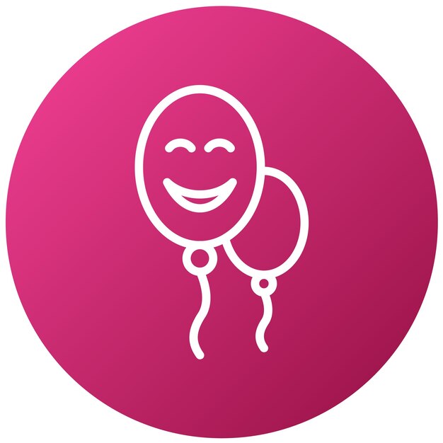 un círculo rosa con una sonrisa en él