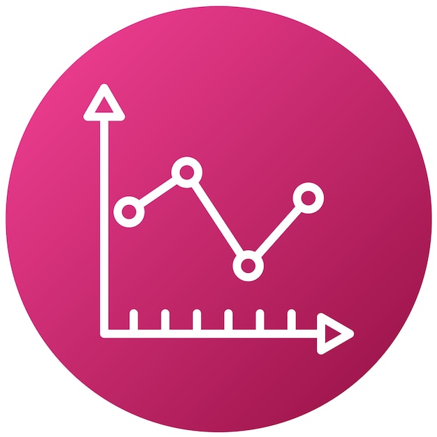 Vector un círculo rosado con un gráfico en él que dice gráfico