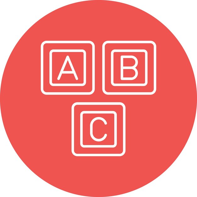un círculo rosado con las letras a y b en el medio