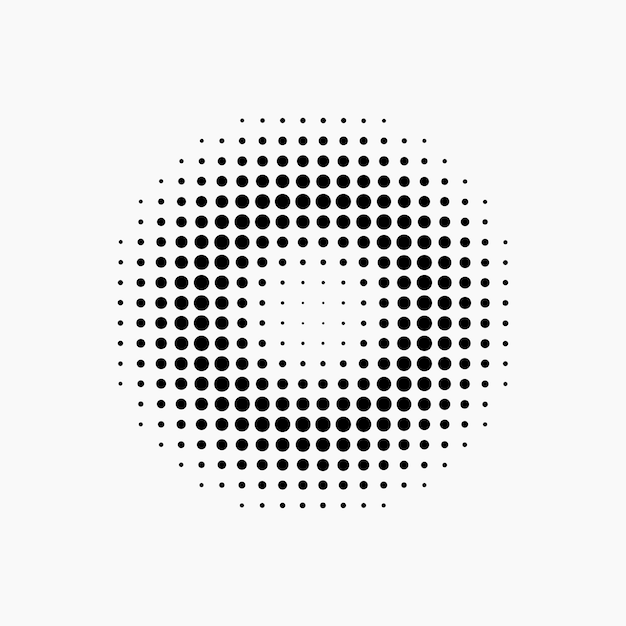 Círculo de semitono negro