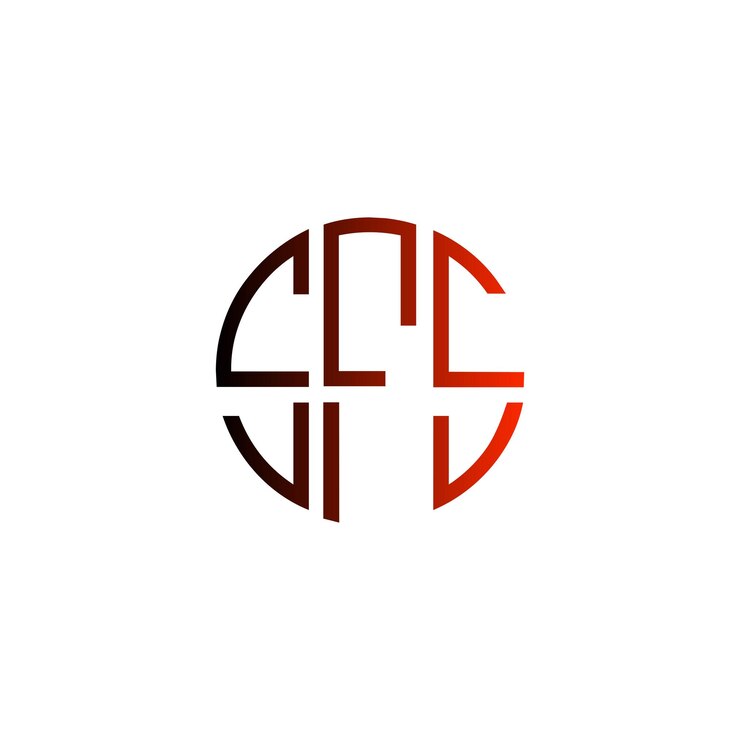 Vector círculo sfs moderno minimalista simple monograma diseño de logotipo de lujo para la marca