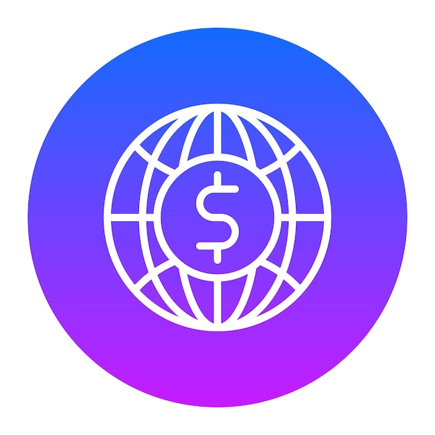 un círculo con un signo de dólar en el medio