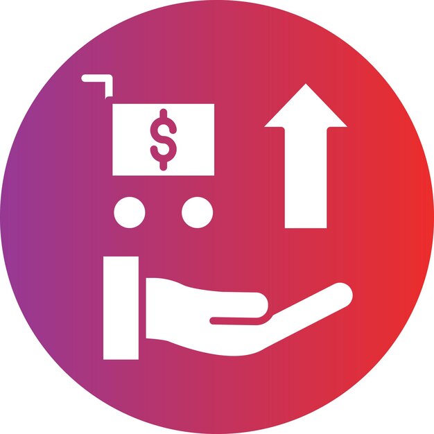 un círculo con un signo que dice dólar en él