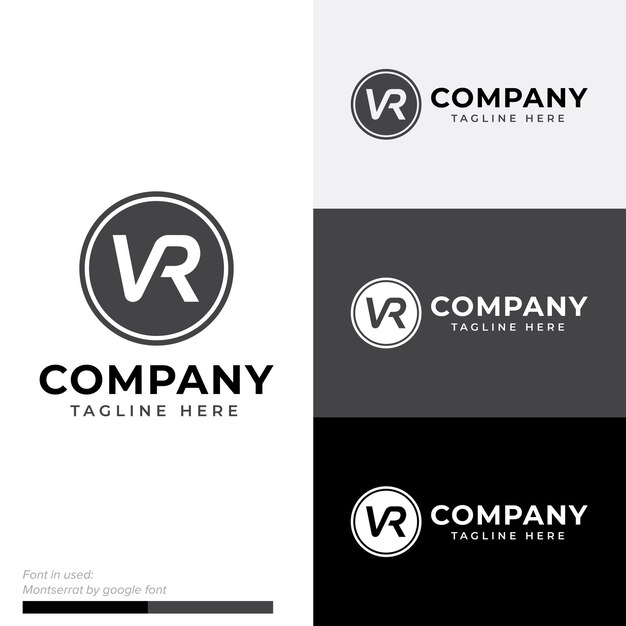 círculo símbolo inicial icono plano logotipo stock vector diseño