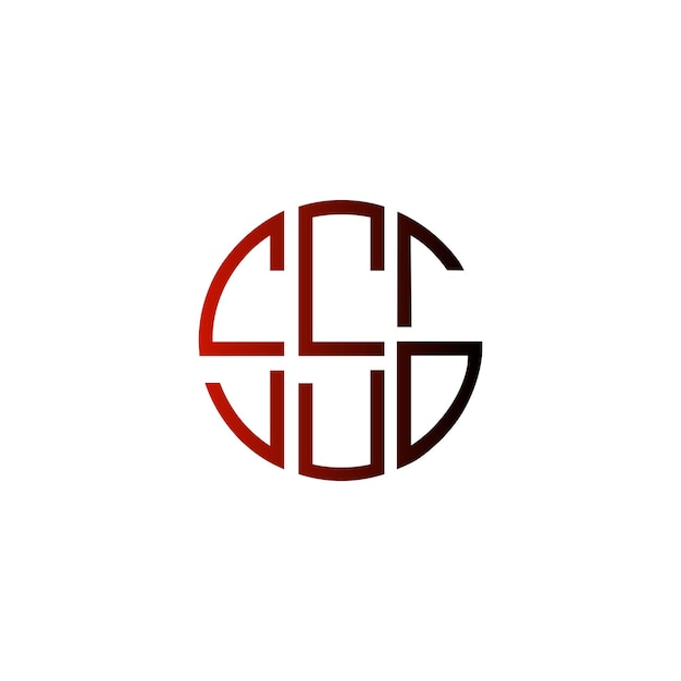 círculo ssg moderno minimalista simple monograma diseño de logotipo de lujo para la marca