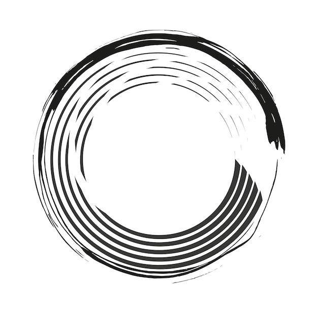 Círculo sucio Pincel circular Efecto de salpicadura circular Ilustración vectorial EPS 10 Imagen de archivo