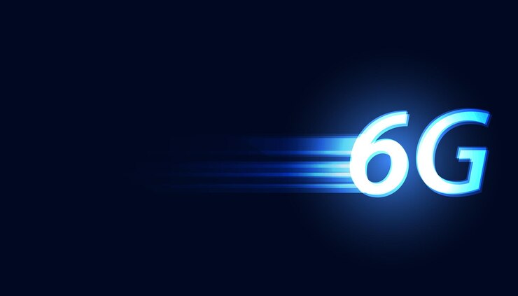 Vector círculo de tecnología abstracta concepto futurista digital 6g comunicación inalámbrica de sexta generación