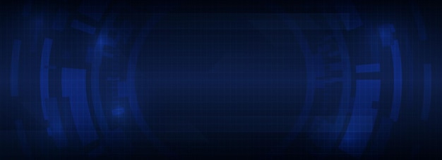 círculo de tecnología azul brillante concepto de fondo futurista