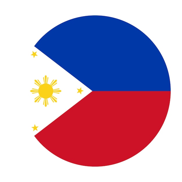 Círculo vector bandera filipina