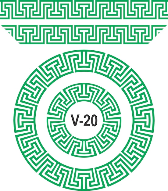 un círculo verde y blanco con la letra v en él