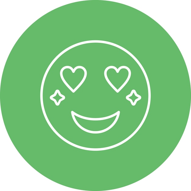 un círculo verde con corazones en él y un fondo verde