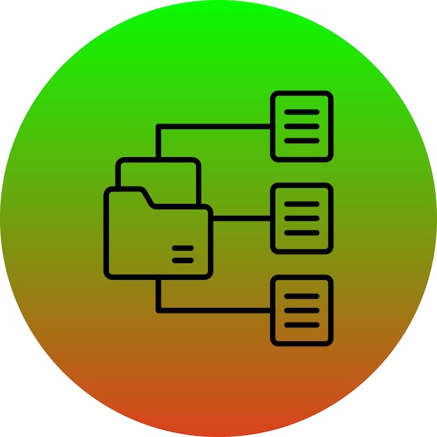 un círculo verde con un diagrama de un diagrama y un diagrama en él