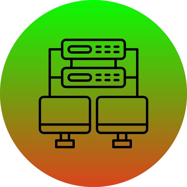 un círculo verde con un logotipo verde y rojo que dice la hora de las 5 00