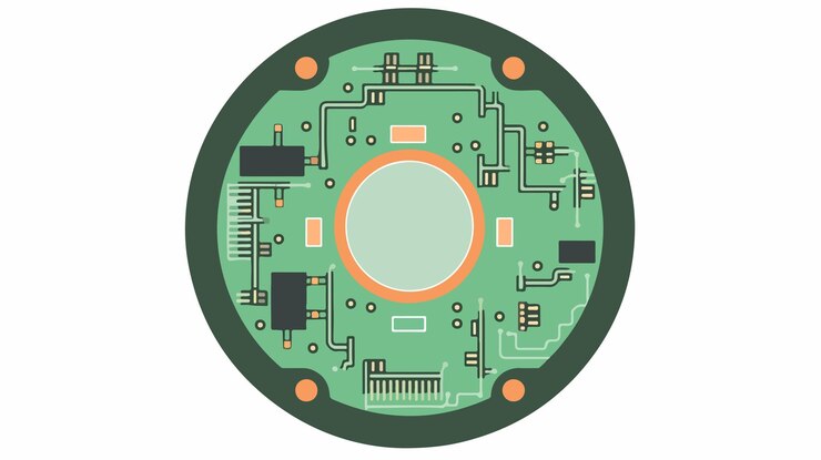 Vector un círculo verde y naranja con un círculo a su alrededor