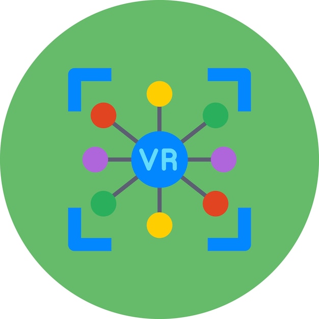 Vector un círculo verde con la palabra video en él