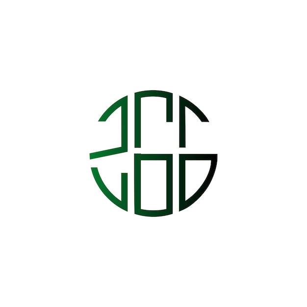 círculo zgg espacio negativo minimalista moderno monograma simple diseño de logotipo de lujo para la marca