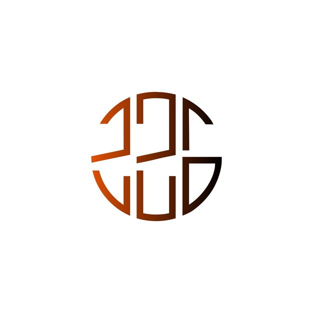 círculo zzg moderno minimalista simple monograma diseño de logotipo de lujo para la marca