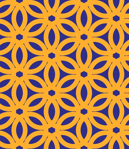 Círculos de colores abstractos de patrones sin fisuras Fondo de vector geométrico retro Mosaico moderno marroquí