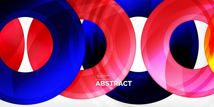 Vector círculos de colores brillantes con efectos de luz