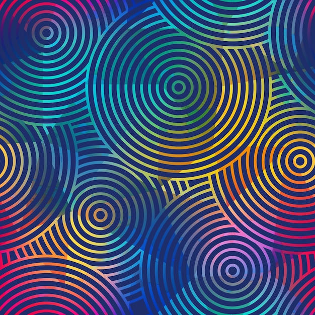 Círculos de colores de patrones sin fisuras