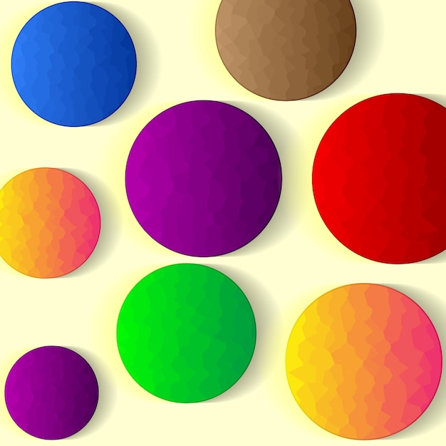 Círculos de colores sobre un fondo claro Ilustración de vector abstracto
