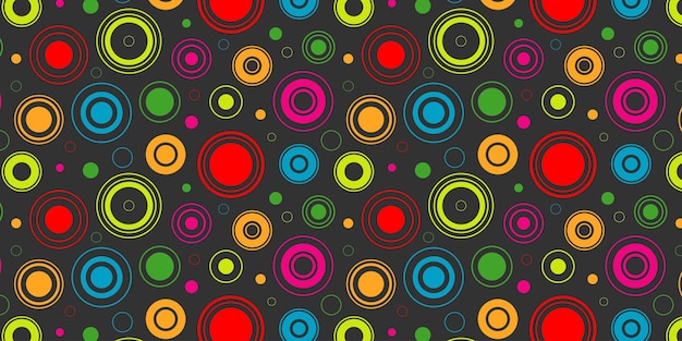 Círculos coloridos círculo patrón caótico Patrón sin costuras