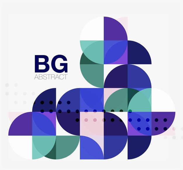 Círculos coloridos composición abstracta moderna con texto fondo geométrico fondo de plantilla vectorial para diagrama de diseño de flujo de trabajo opciones de número o diseño web