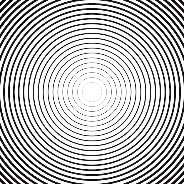 círculos concéntricos negros y blancos con un patrón circular en el centro