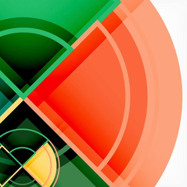 Círculos creativos fondo abstracto geométrico con efecto 3D