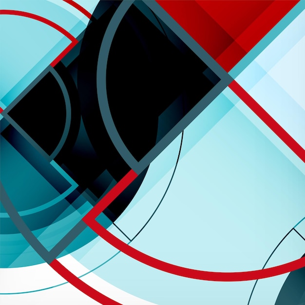 Círculos creativos fondo abstracto geométrico con efecto 3D
