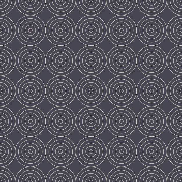 Círculos Decorativos Contorno Estético Patrones Sin Fisuras Fondo Abstracto Vector