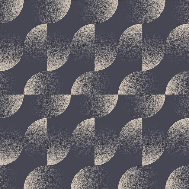 Círculos Divididos Estilo Bauhaus Patrón Sin Costuras Tendencia Punto Trabajo Con Clase Fondo Abstracto