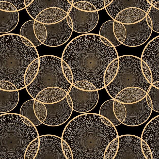 círculos_dorados_patrón_étnico_diseño