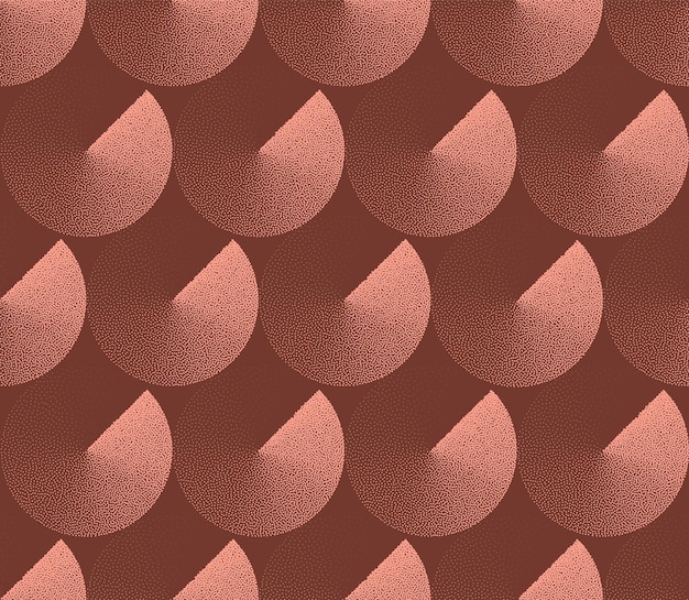 Círculos de estilo retro patrón sin costuras de moda abstracto trabajo de puntos de fondo vectorial