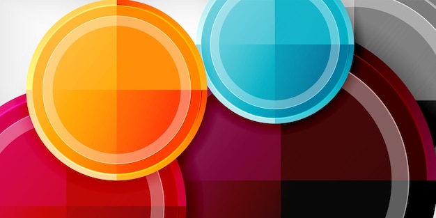 Círculos de fondo abstracto de diseño geométrico