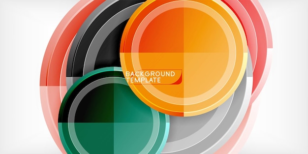 Círculos de fondo abstracto de diseño geométrico