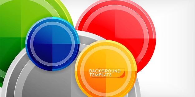 Círculos de fondo abstracto de diseño geométrico