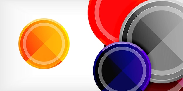 Círculos de fondo abstracto de diseño geométrico