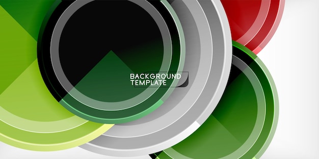 Círculos de fondo abstracto de diseño geométrico
