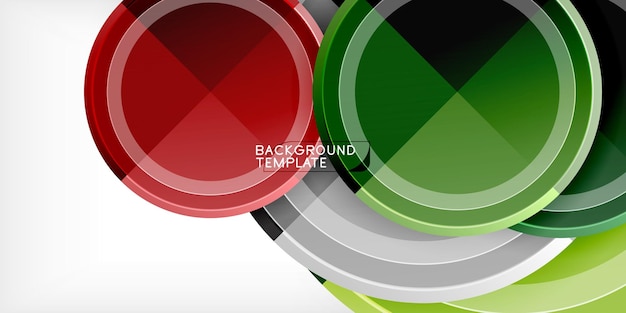 Círculos de fondo abstracto de diseño geométrico