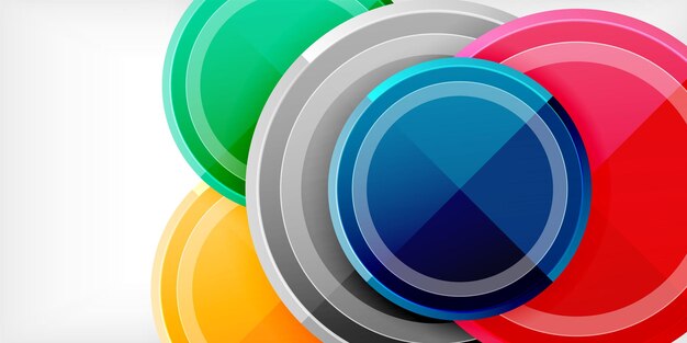Círculos de fondo abstracto de diseño geométrico