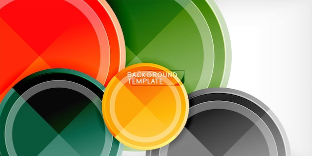 Círculos de fondo abstracto de diseño geométrico