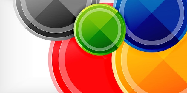 Círculos de fondo abstracto de diseño geométrico