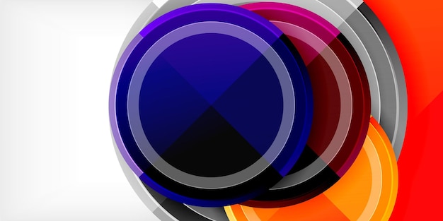 Círculos de fondo abstracto de diseño geométrico