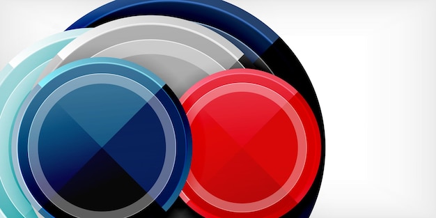 Círculos de fondo abstracto de diseño geométrico