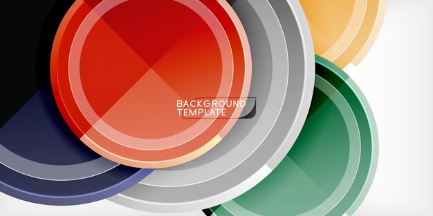 Círculos de fondo abstracto de diseño geométrico
