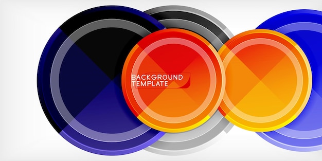 Círculos de fondo abstracto de diseño geométrico
