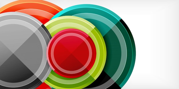 Círculos de fondo abstracto de diseño geométrico